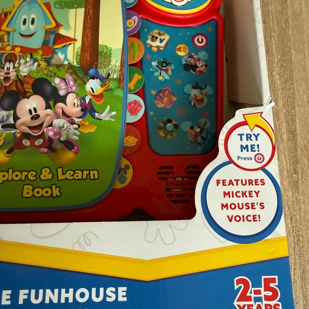 VTech Disney Junior Mickey Mouse Funhouse Explore & Learn Book Baby Toddler Toy*
